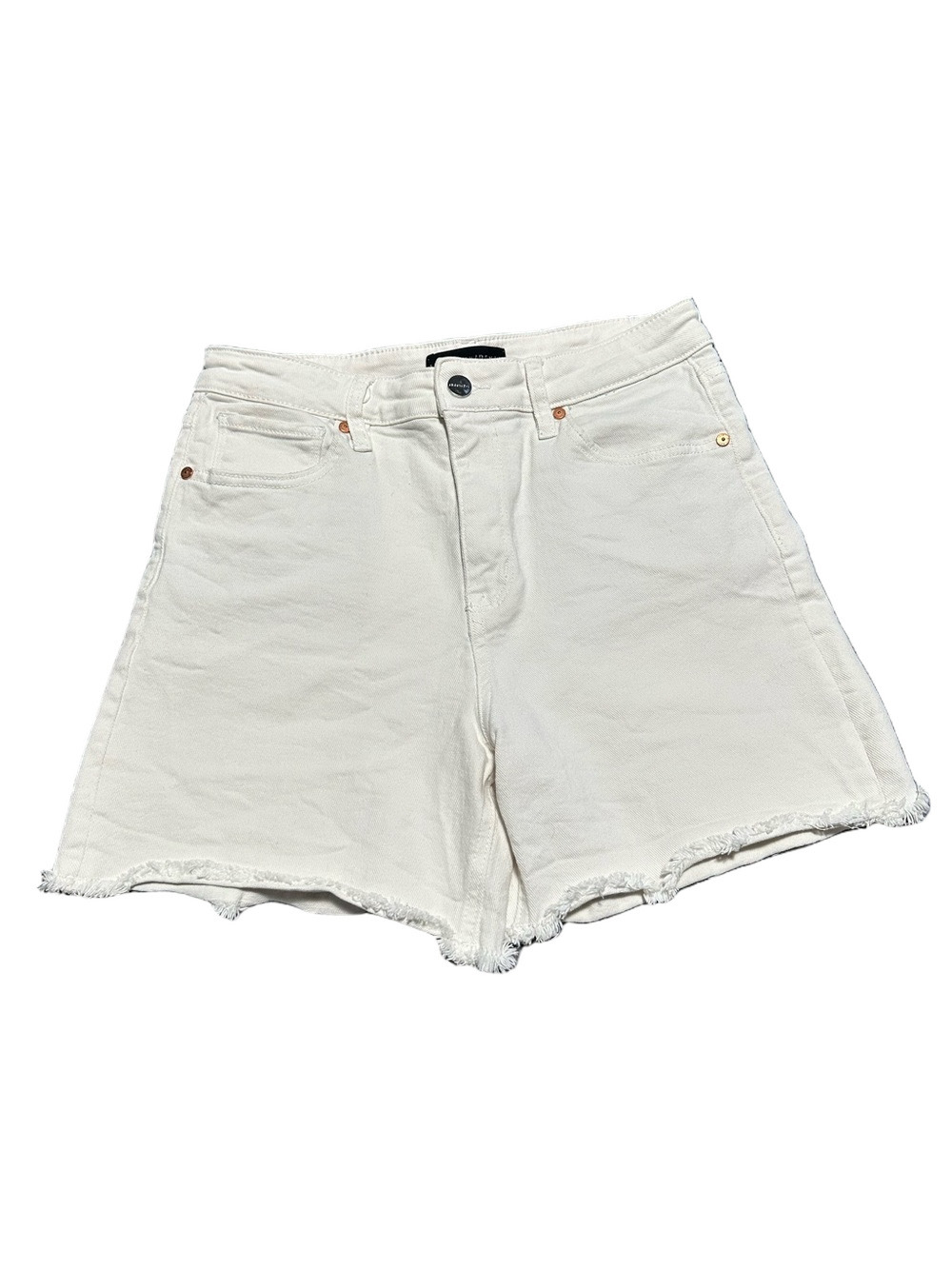 Sanctuary Denim White Cutoff Raw Hem Shorts Size 28 Stretch